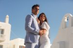 A White and Blue Themed Mykonos Proposal Photoshoot