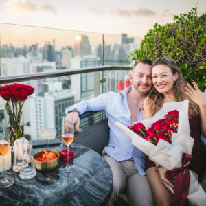 Rooftop Aesthetic Marriage Proposal in Bangkok